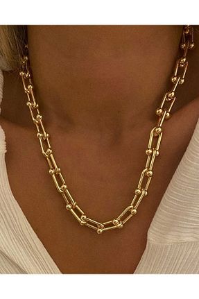 گردنبند جواهر طلائی زنانه برنجی Eylülün Takısı - کد 844133820