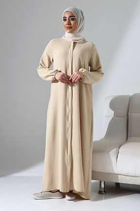 کلاه و ابایا بژ زنانه مخلوط ویسکون ihvanonline - کد 887561512
