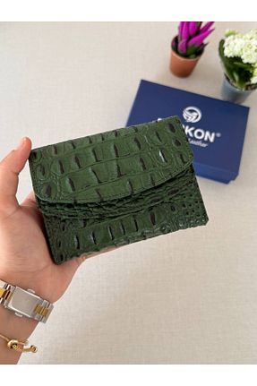 کیف پول سبز زنانه ابعاد کوچک Derkon - کد 887596630