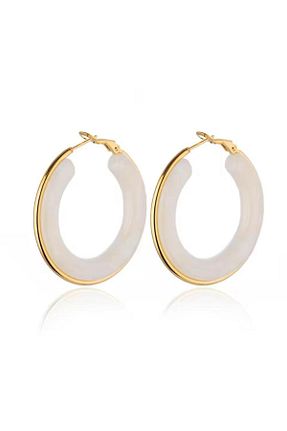 گوشواره جواهر بژ سنگ طبیعی Rachel Silver - کد 887505400