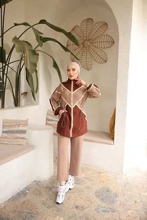 ست گرمکن حجاب قهوه ای زنانه رگولار MİMİ Luxury Wear - کد 855052058