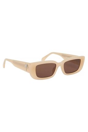 عینک آفتابی بژ زنانه UV400 Palm Angels - کد 844175365