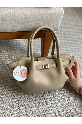 کیف دوشی قهوه ای زنانه چرم مصنوعی BAGLOVİS - کد 887594258