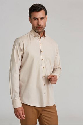 پیراهن بژ مردانه رگولار Bisse - کد 839677272