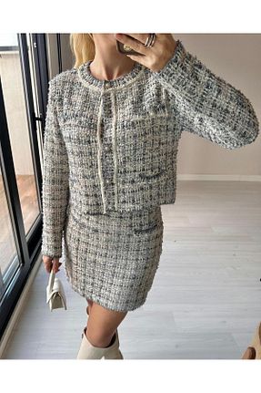 ست بالاتنه و پائین تنه طوسی زنانه تریکو MODAKIMI - کد 887600740