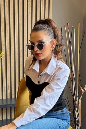 عینک آفتابی سفید زنانه 56 By Harmony - کد 887607238