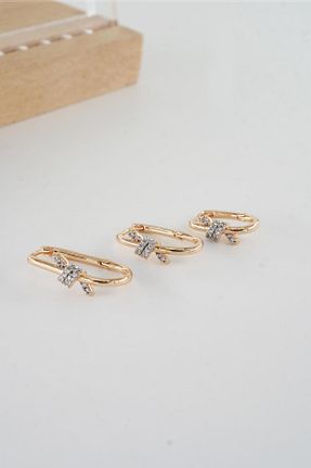 گوشواره استیل (فولاد) طلائی استیل (فولاد) By Zeyna Aksesuar - کد 887606212