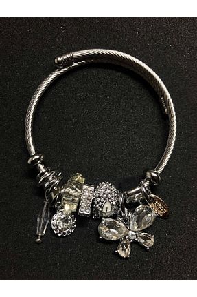 دستبند استیل (فولاد) سفید زنانه استیل (فولاد) Moly Accessory - کد 887604321