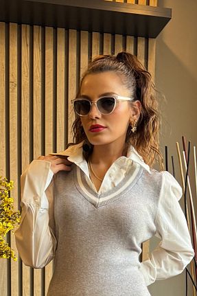 عینک آفتابی سفید زنانه 56 By Harmony - کد 887619404