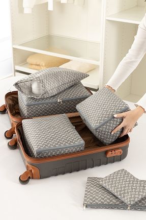نظم دهنده چمدان طوسی REKHOME - کد 887613902