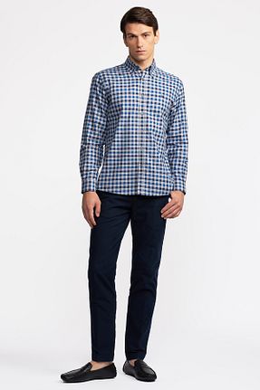 پیراهن آبی مردانه رگولار Edwards - کد 784288552