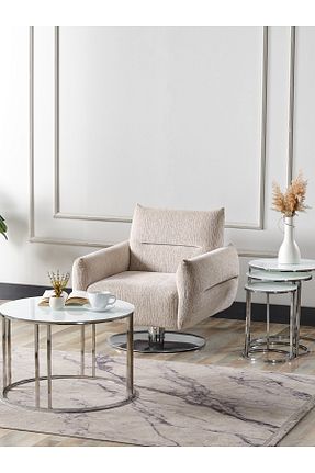 میز جلو مبلی سفید شیشه er enirey collection - کد 887622825