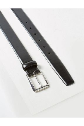 کمربند مشکی مردانه چرم مصنوعی Marks & Spencer - کد 32200160