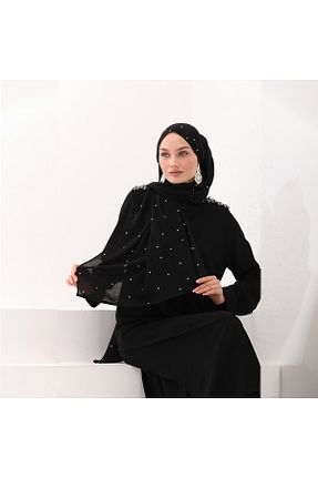 شال مشکی زنانه کرپ AGH Değerli Hediyeler - کد 887628411