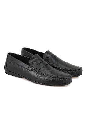 کفش لوفر مشکی مردانه چرم خالص Desa - کد 818048759