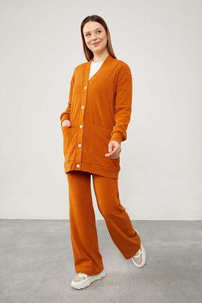 ست بالاتنه و پائین تنه حجاب قهوه ای زنانه اورسایز Levidor - کد 887916698