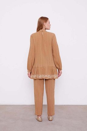 ست بالاتنه و پائین تنه حجاب قهوه ای زنانه رگولار Levidor - کد 887637212