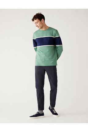 شلوار سرمه ای مردانه پنبه ای Marks & Spencer - کد 656766640