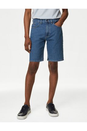 شلوارک و برمودا آبی مردانه رگولار Marks & Spencer - کد 843824257