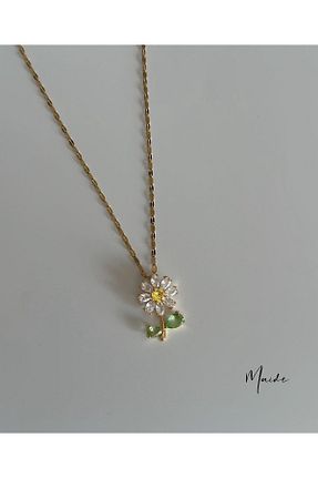 گردنبند استیل ( فولاد ) زرد زنانه استیل ضد زنگ Maide Jewelry - کد 887651663