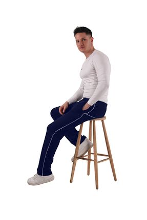 شلوار کرمگن سرمه ای مردانه رگولار ASN concept - کد 887655045