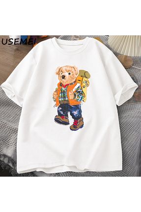 تیشرت سفید مردانه اورسایز Drippy - کد 887774588