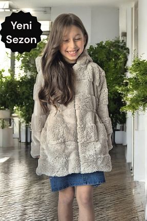 پالتو پشمی نباتی بچه گانه رگولار QUB CLUB - کد 888119272