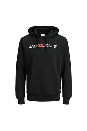 سوئیشرت مشکی مردانه ساده Jack & Jones - کد 3689948