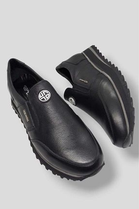 کفش اسنیکر مشکی مردانه چرم اصل Vera Pelle Shoes - کد 888138703