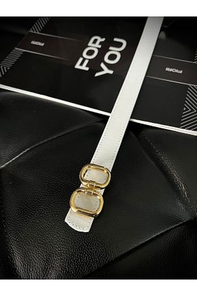 کمربند سفید زنانه چرم مصنوعی Fiori - کد 887717627