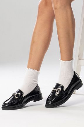 کفش لوفر مشکی زنانه پاشنه کوتاه (1 - 4 سانتی متر) ShoePublic - کد 888146030