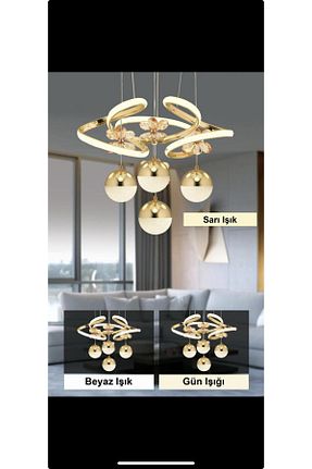 لوستر طلائی آلومینیوم EY-EL TASARIM - کد 771219029