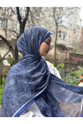 شال آبی زنانه Kesik Elyaf shalby - کد 887756373