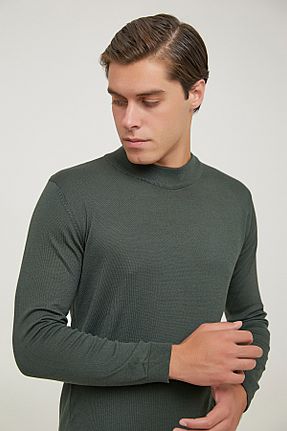 پلیور خاکی مردانه ساده Tween - کد 348893165
