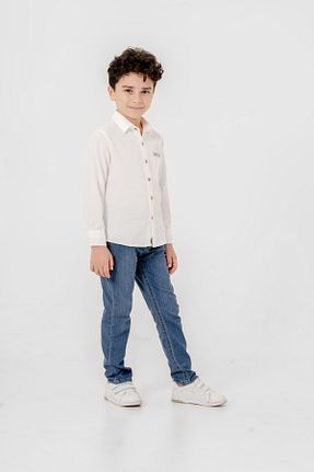 ست بالاتنه و پائین تنه سفید بچه گانه بافتنی Pasur Bebe - کد 888155633