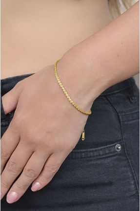 دستبند جواهر طلائی زنانه استیل (فولاد) Sacce Scarves&Accessories - کد 357830101