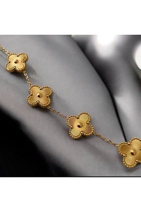 دستبند استیل (فولاد) طلائی زنانه استیل (فولاد) bellss accessory - کد 887765278