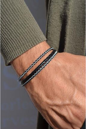 دستبند استیل (فولاد) رنگی مردانه استیل (فولاد) Sacce Scarves&Accessories - کد 876372328
