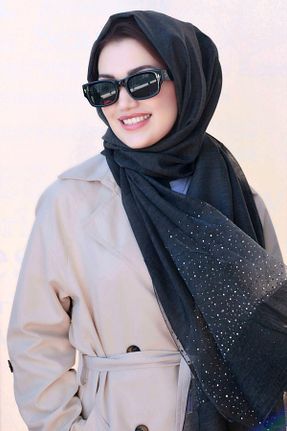 شال طوسی زنانه ابریشم Sacce Scarves&Accessories - کد 827854826