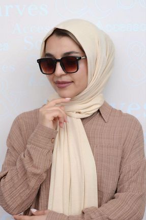 شال بژ زنانه ویسکون Sacce Scarves&Accessories - کد 824940571