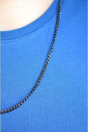 گردنبند جواهر مشکی مردانه استیل ضد زنگ Sacce Scarves&Accessories - کد 851079813