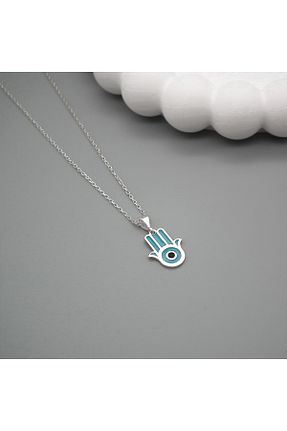گردنبند نقره آبی زنانه 925 عیار sorenthe - کد 887847905
