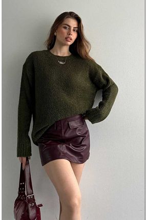 پلیور خاکی زنانه اورسایز yeditepe fashion - کد 887880063