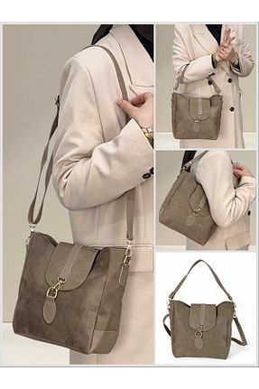 کیف دوشی قهوه ای زنانه چرم مصنوعی ESNASTORE - کد 887911482