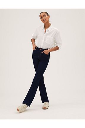 شلوار جین سرمه ای زنانه پاچه تنگ Marks & Spencer - کد 57442136