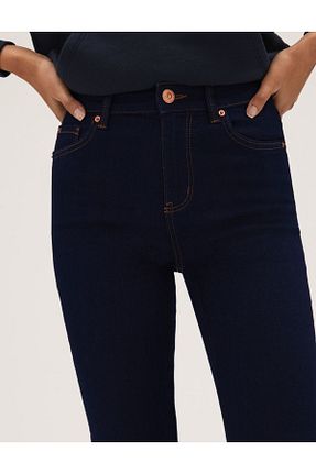 شلوار جین سرمه ای زنانه پاچه تنگ Marks & Spencer - کد 57442136