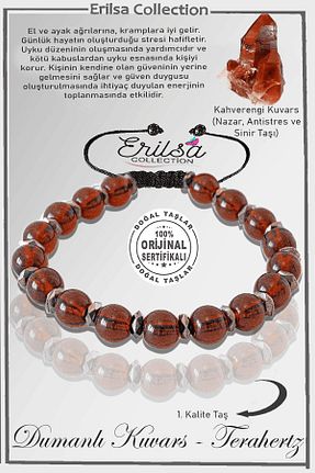 دستبند جواهر قهوه ای زنانه سنگ طبیعی Erilsa - کد 864508427