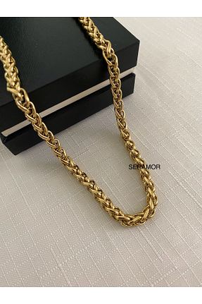 گردنبند استیل ( فولاد ) طلائی بچه گانه استیل (فولاد) SERAMOR - کد 887973845