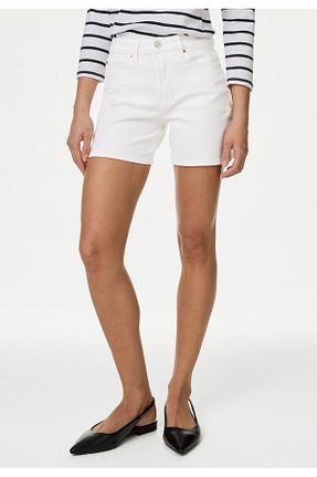 شلوارک و برمودا سفید زنانه رگولار Marks & Spencer - کد 835577186