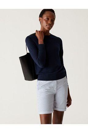 شلوارک و برمودا سفید زنانه رگولار Marks & Spencer - کد 666640301